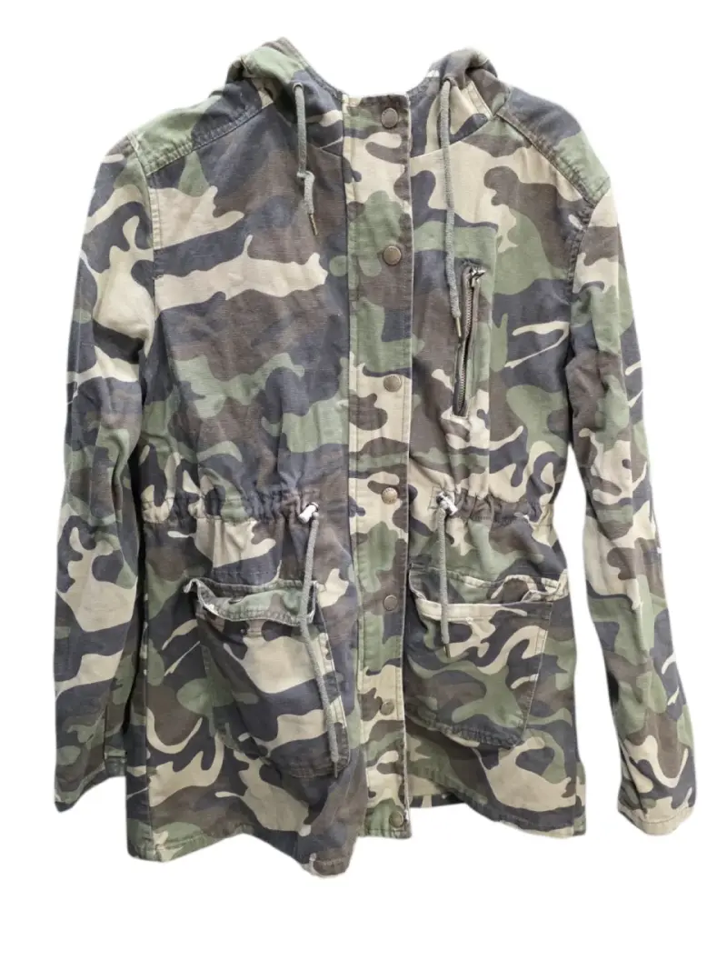 Chaqueta camuflada con capucha para mujer - 1