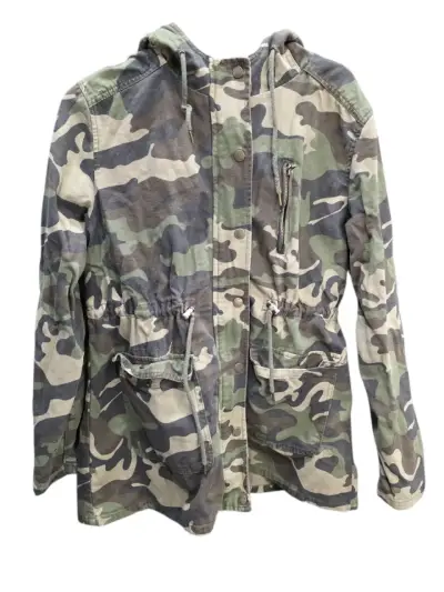 Chaqueta camuflada con capucha para mujer - miniatura 1