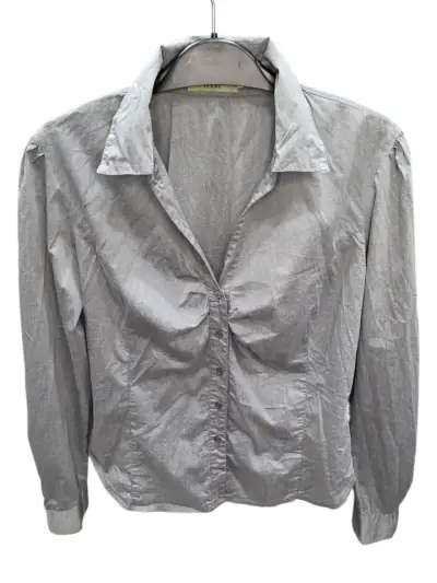 Blusa gris de manga larga para mujer - miniatura 1