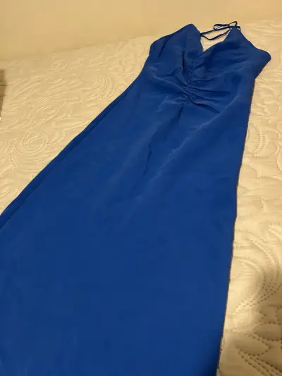 Vestido Zara  largo azul elegante para fiesta - miniatura 1