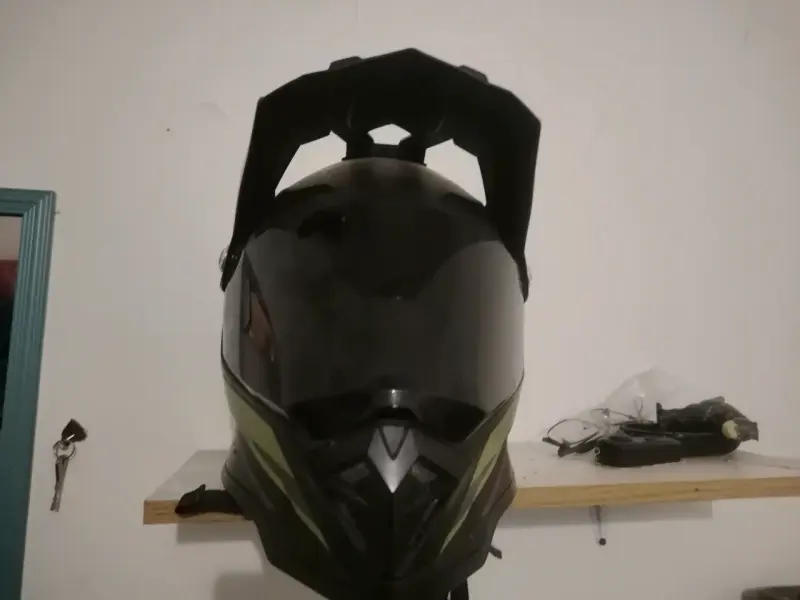 Casco de moto Speed verde y negro - 3