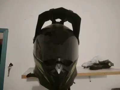 Casco de moto Speed verde y negro - miniatura 3