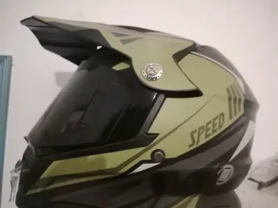 Casco de moto Speed verde y negro - miniatura 5