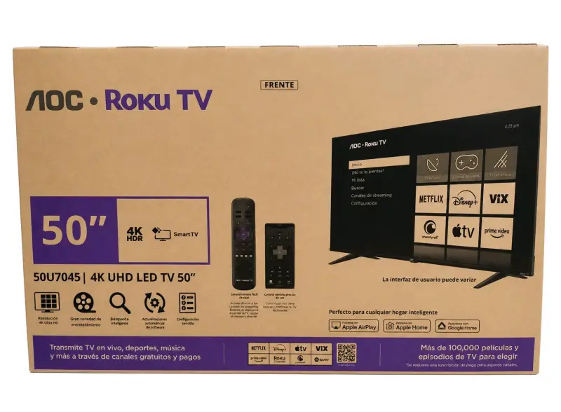 Smart TV AOC Roku 50 pulgadas 4K UHD - 1