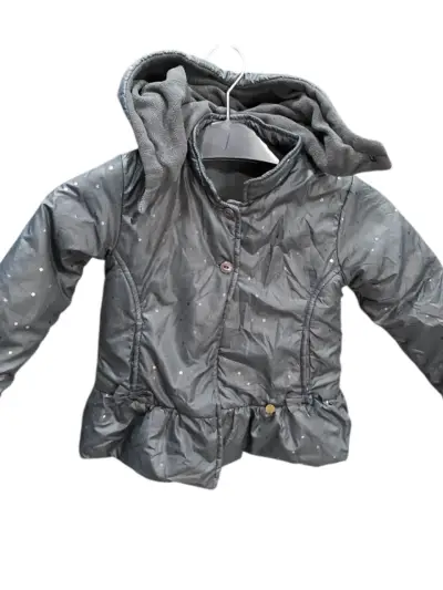 Chaqueta infantil gris con capucha - miniatura 3