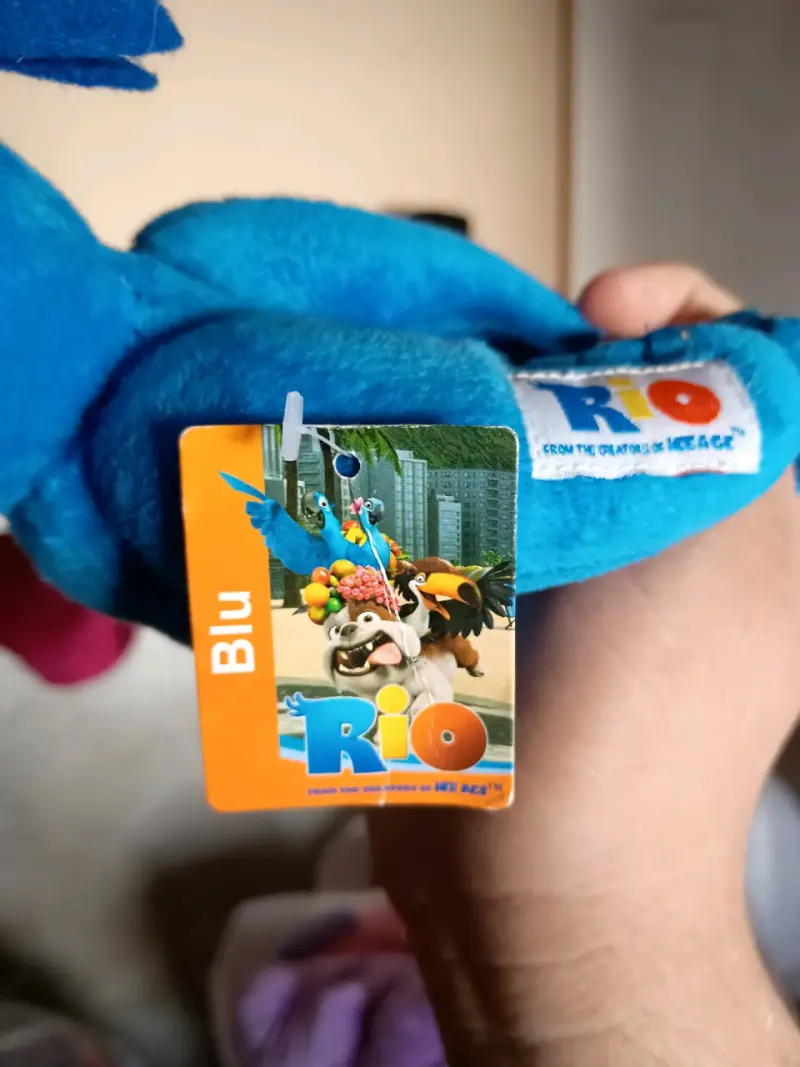Peluche de blu, película "rio" - 2