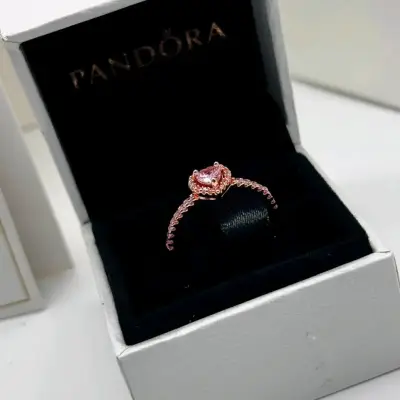 Anillo Pandora con piedra rosa - miniatura 1
