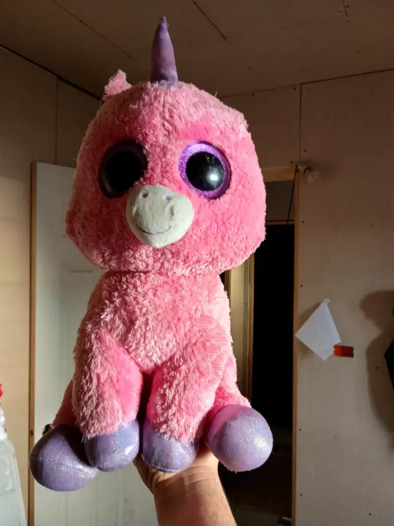 Peluche unicornio rosa marca "ty" - 1
