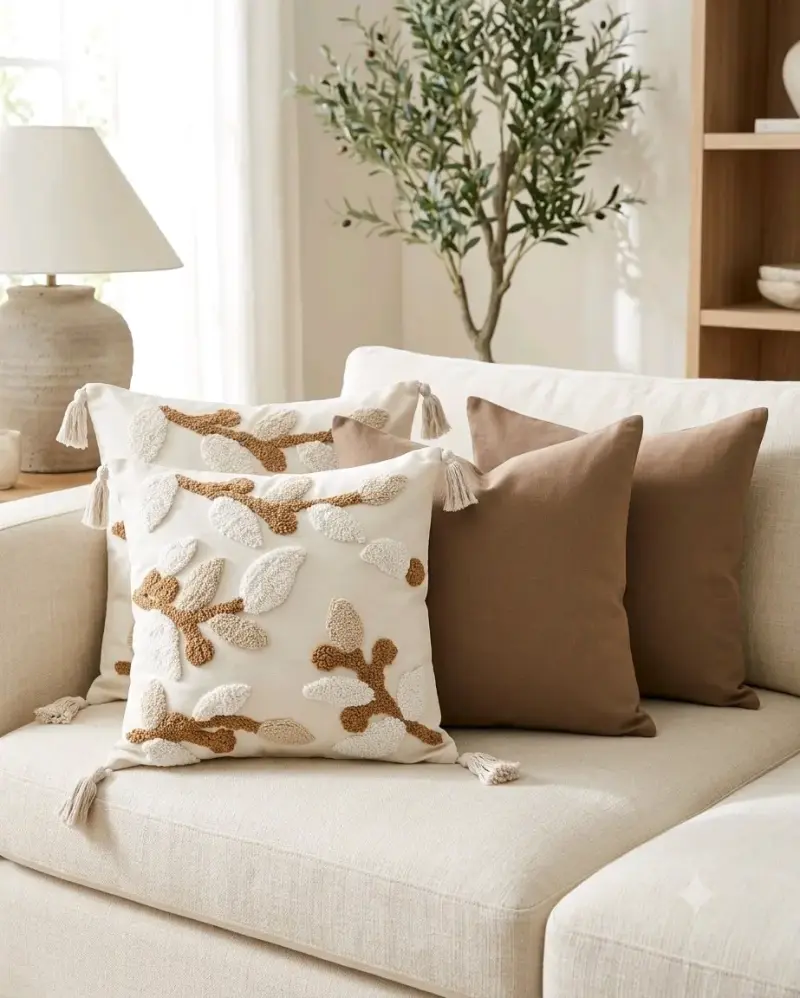 Cojines decorativos con diseño floral