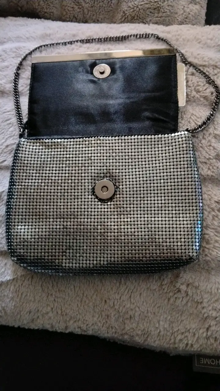 Cartera de mano Volum con brillo plateado - 2