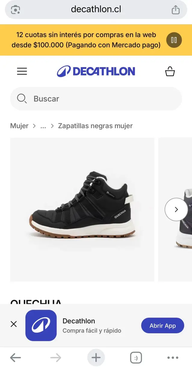 Botas de invierno negras con forro térmico - 2