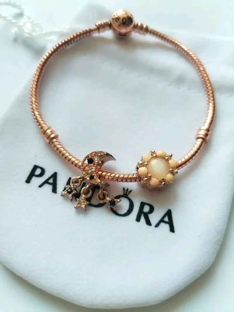 Pulsera Pandora con dijes decorativos - 3