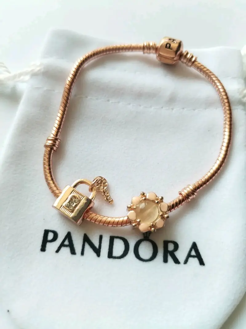 Pulsera Pandora con dijes decorativos - 4