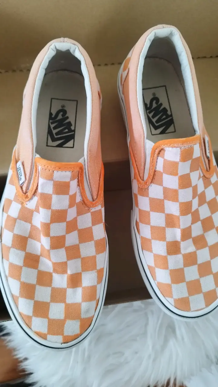 Zapatillas Vans slip-on damero naranja - 2