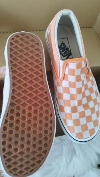 Zapatillas Vans slip-on damero naranja - miniatura 3