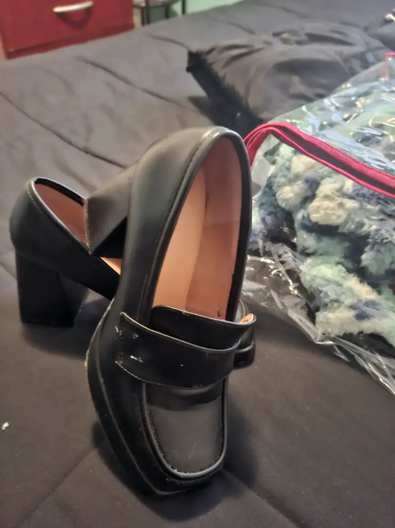 Zapatos de tacón grueso negros - 2