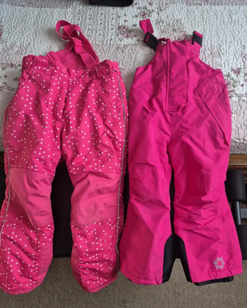 Pantalones de nieve para niña color rosa
