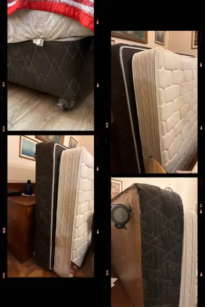 Cama americana con colchón de resortes - miniatura 1