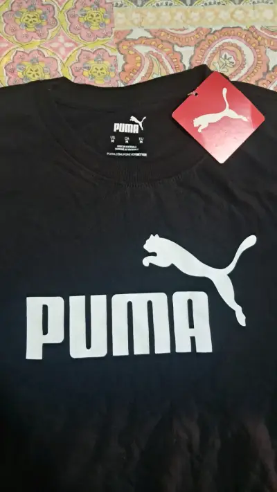 Polera negra Puma con logo - miniatura 2