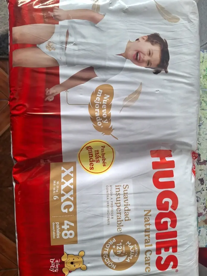 Pañales Huggies Natural Care XXXG 90 unidades - 1