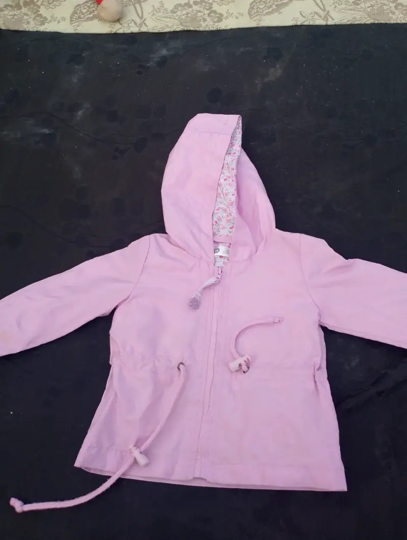 Chaqueta impermeable rosa para niña - 1
