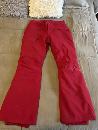 Pantalones de esquí rojos impermeables - miniatura 1