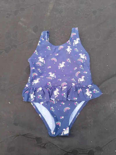 Traje de baño infantil unicornio azul - miniatura 1