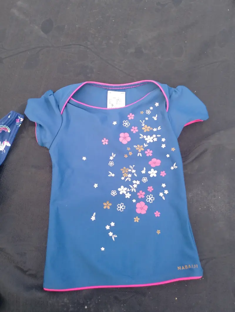 Polera de natación infantil Nabaiji floral