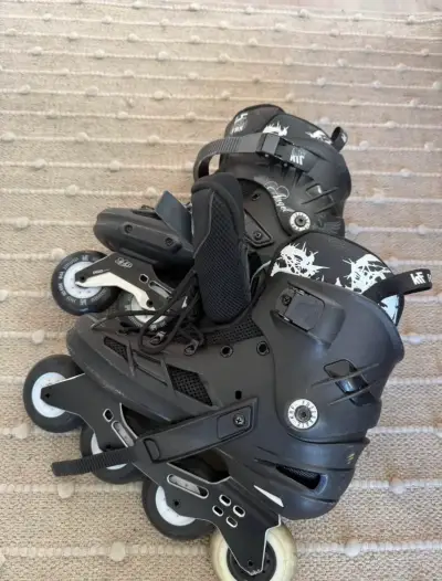 Patines en línea negros freeskate - miniatura 1