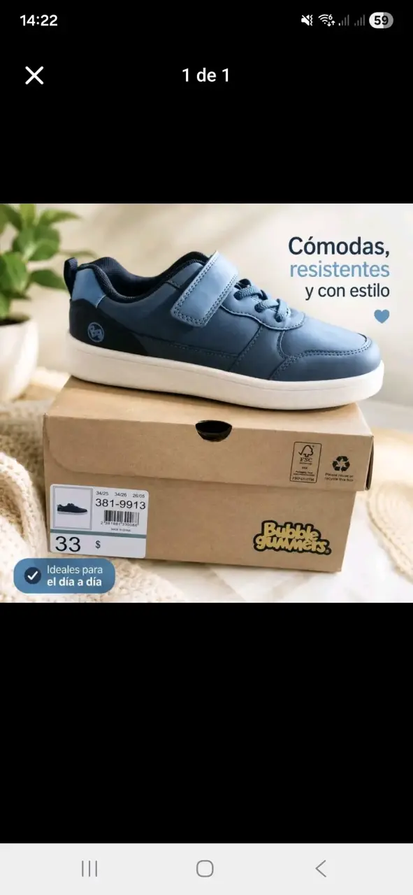 Zapatillas Bubble Gummers azul para niños