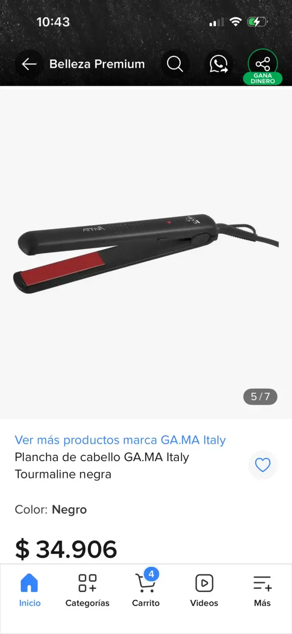 Plancha de pelo cerámica negra - 2