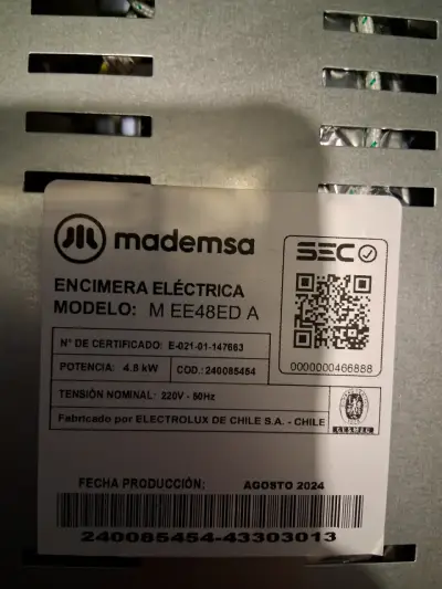 Cocina eléctrica de 4 platos en buen estado - miniatura 3