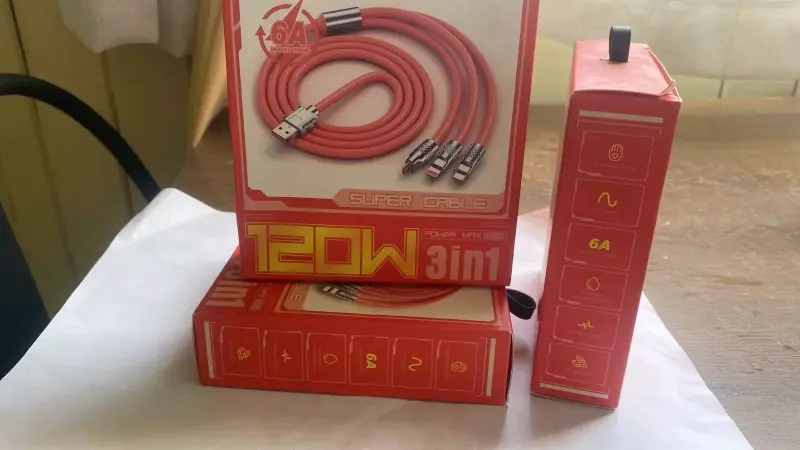 Cable USB 3 en 1 120W 6A alta calidad - 2
