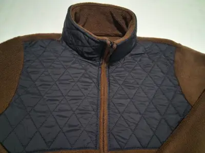 Chaqueta polar marrón con detalles acolchados - miniatura 2