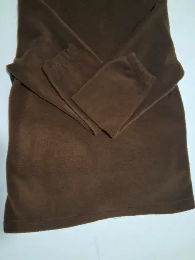 Chaqueta polar marrón con detalles acolchados - miniatura 4