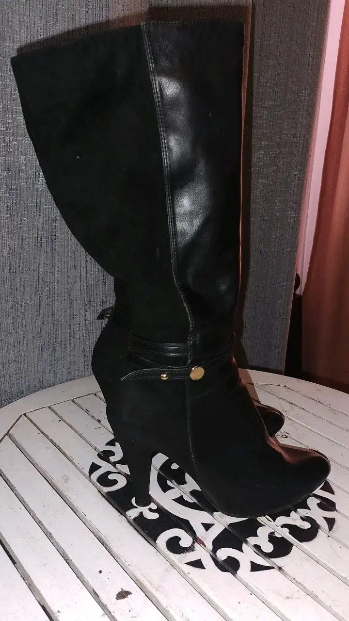 Botas largas negro con tacón - 2