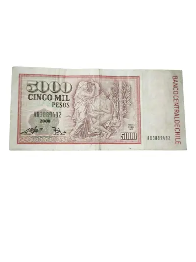 ✨Billete chileno de 5000 pesos antiguo✨ - miniatura 2