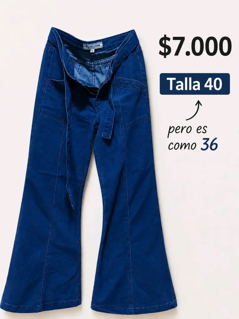 Pantalones acampanados azul Bugirl Denim