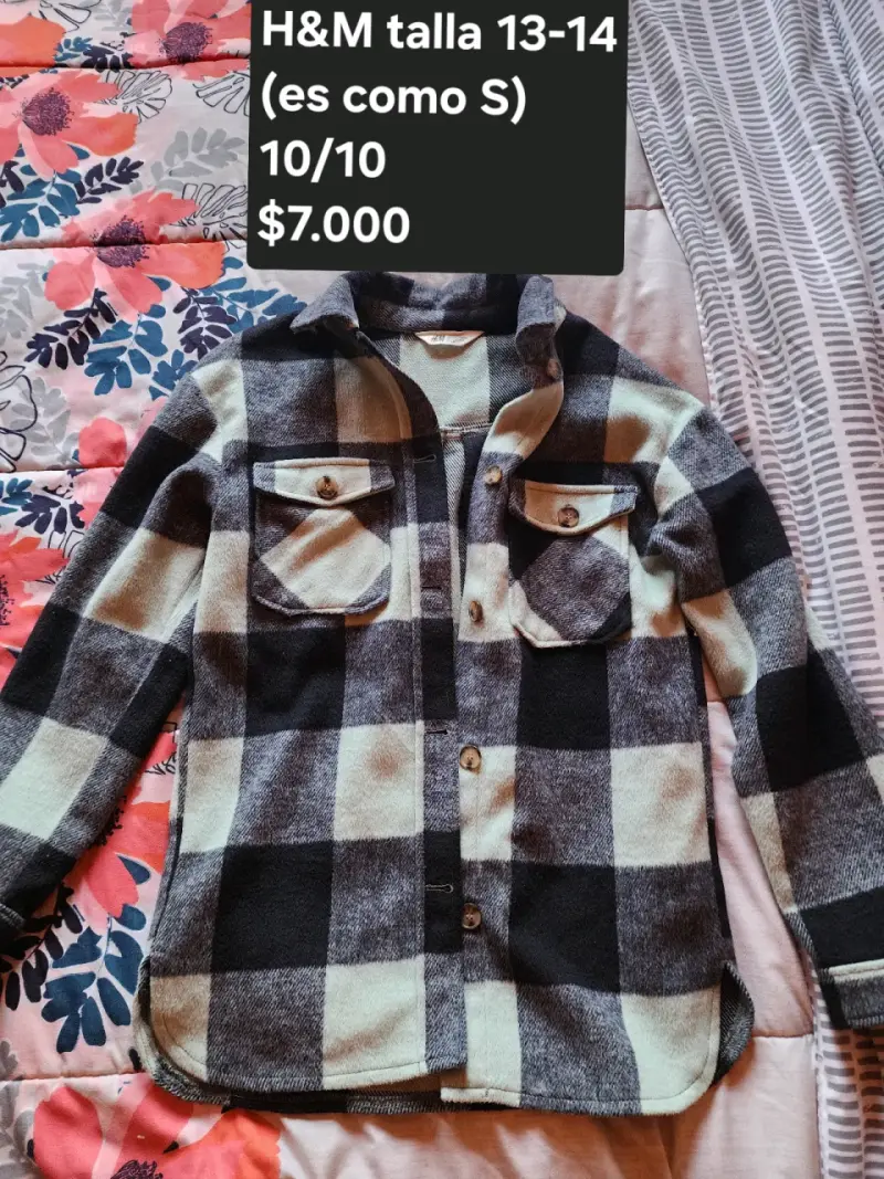 Camisa a cuadros H&M talla 13-14