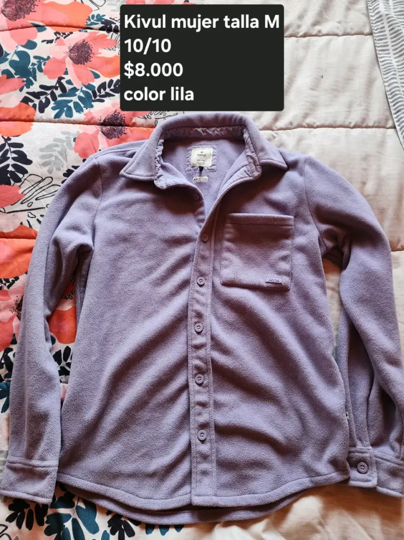Camisa polar lila Kivul mujer talla M