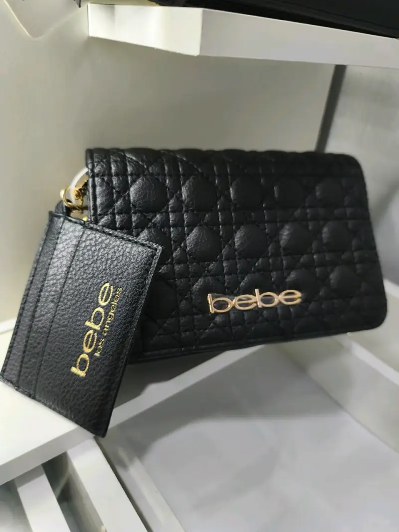 Bolso de mano negro con detalles dorados - 4