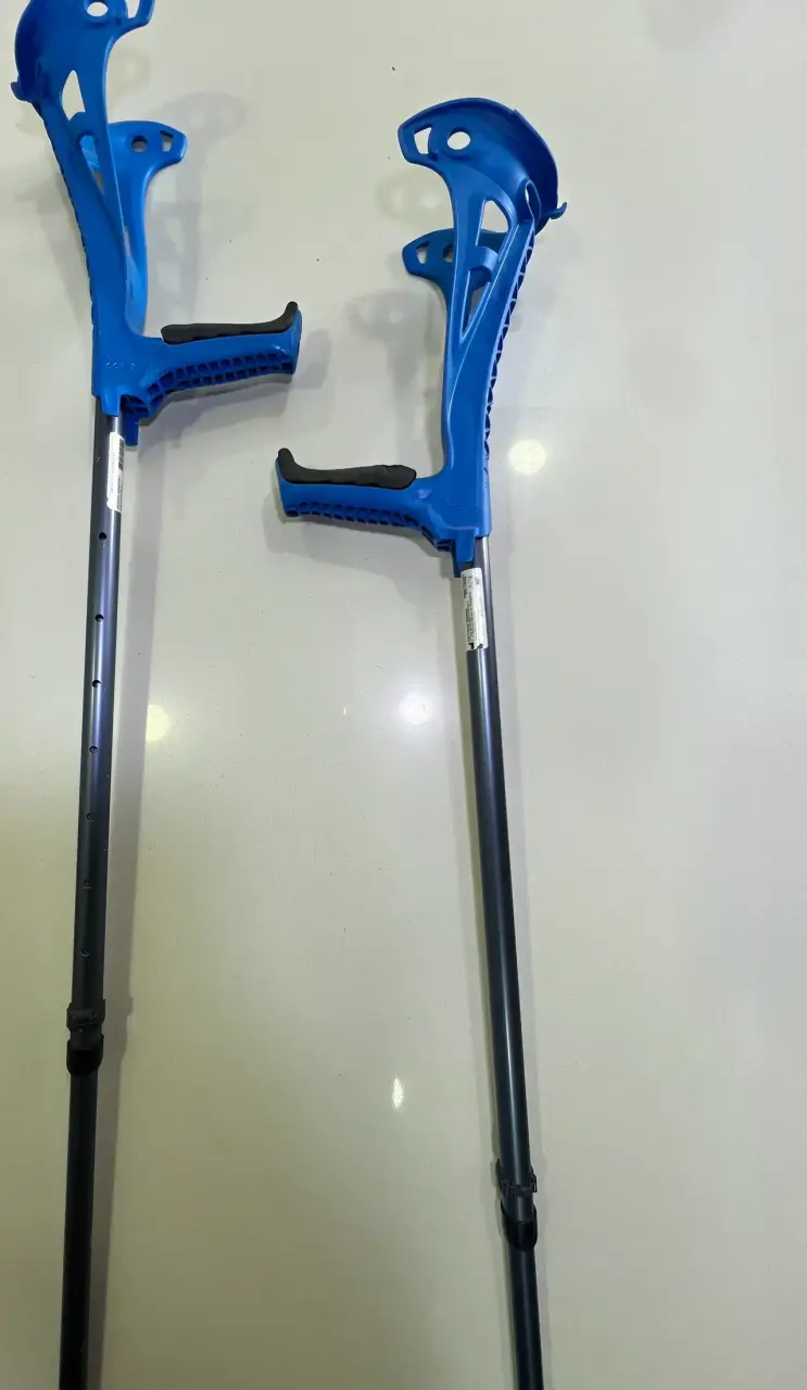 Muletas ajustables canadienses color azul - 3
