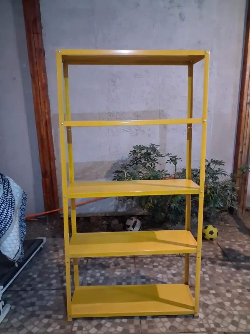 Estantería metálica amarilla de 5 niveles - 1