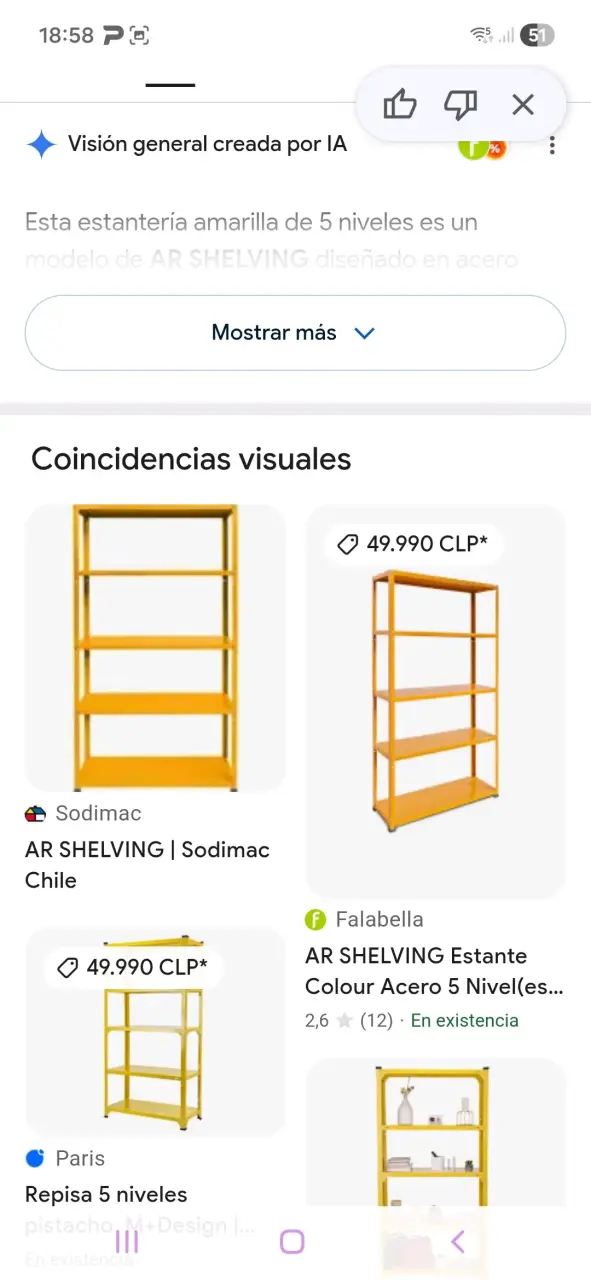 Estantería metálica amarilla de 5 niveles - 3