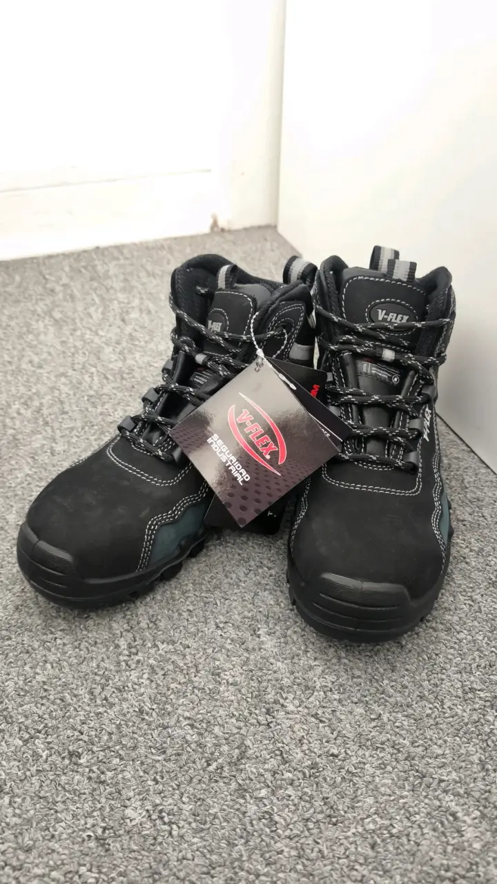 Botas de seguridad V-Flex negras nuevas - 1