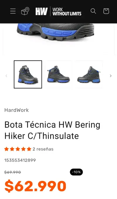 Bota Técnica HW Bering Hiker con Thinsulate - miniatura 1