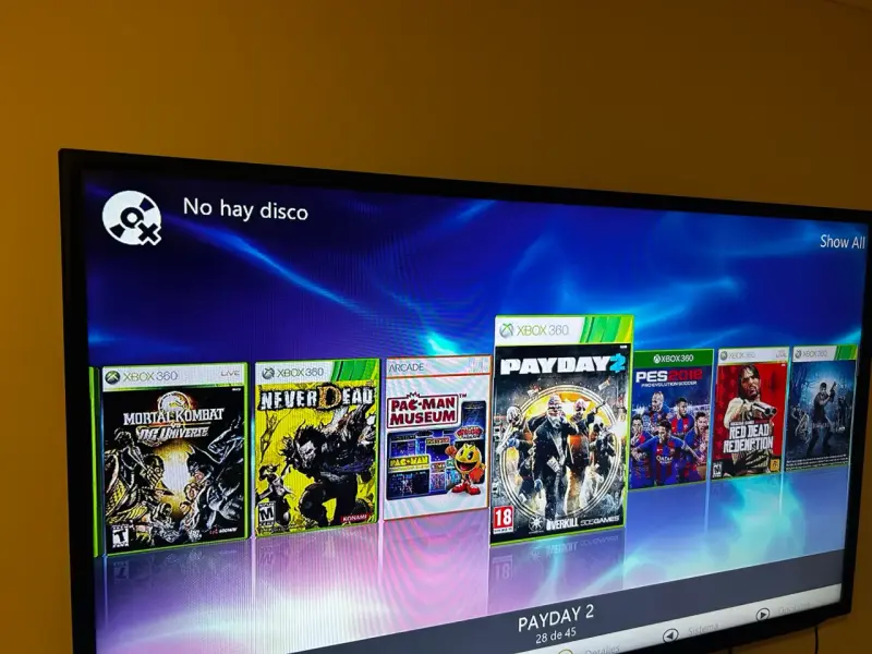 Consola Xbox 360 disco 500Gb 56 juegos 2 controles - 6