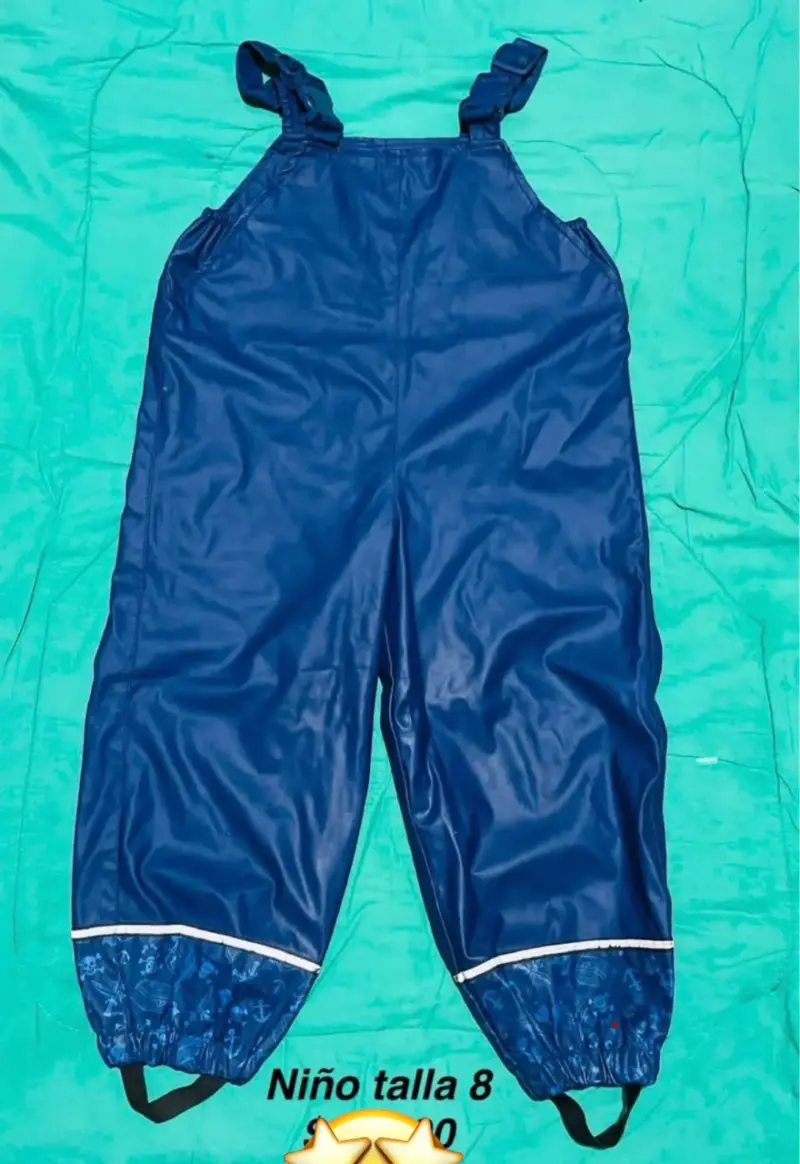 Pantalón impermeable azul para niñ@ 6 y 8 - 1