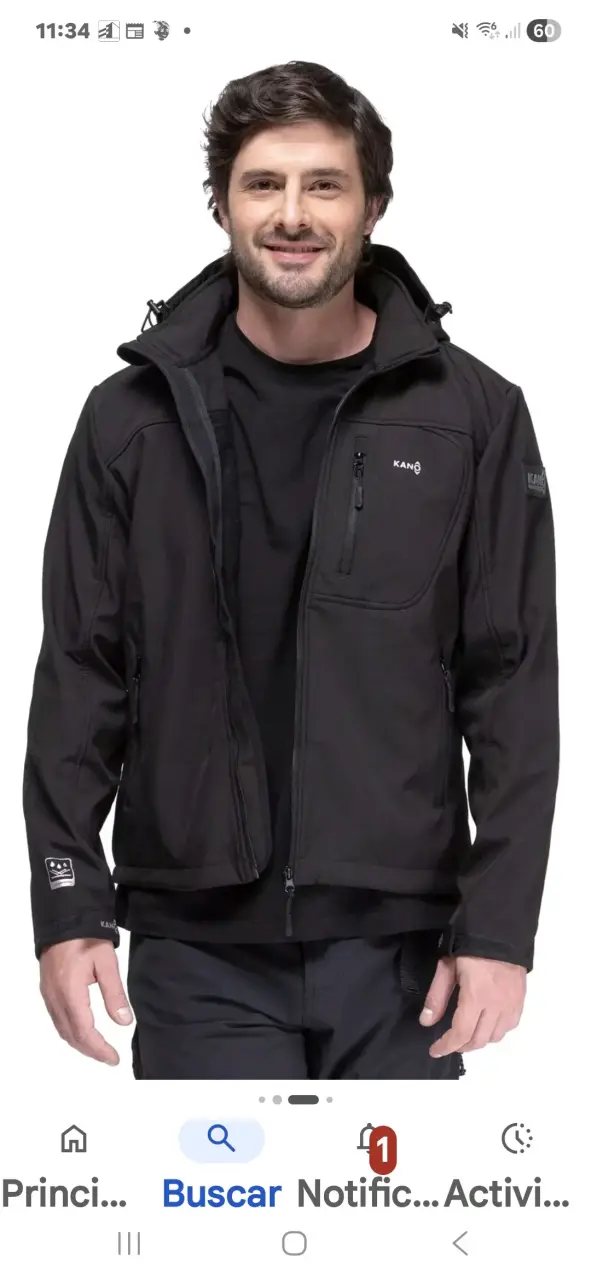 Chaqueta softshell negra KANO impermeable - 6