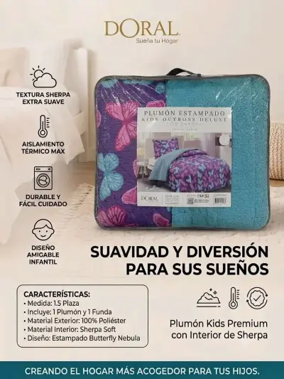 Plumón estampado infantil Doral 1.5 plazas - miniatura 1